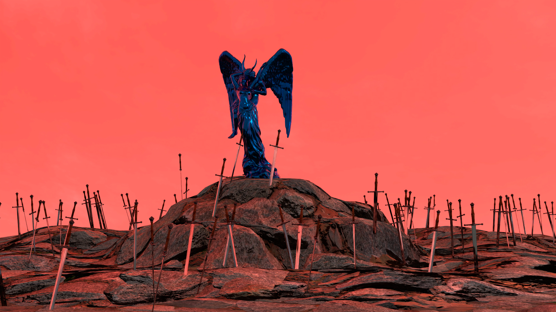 Final render of The Hill scene
