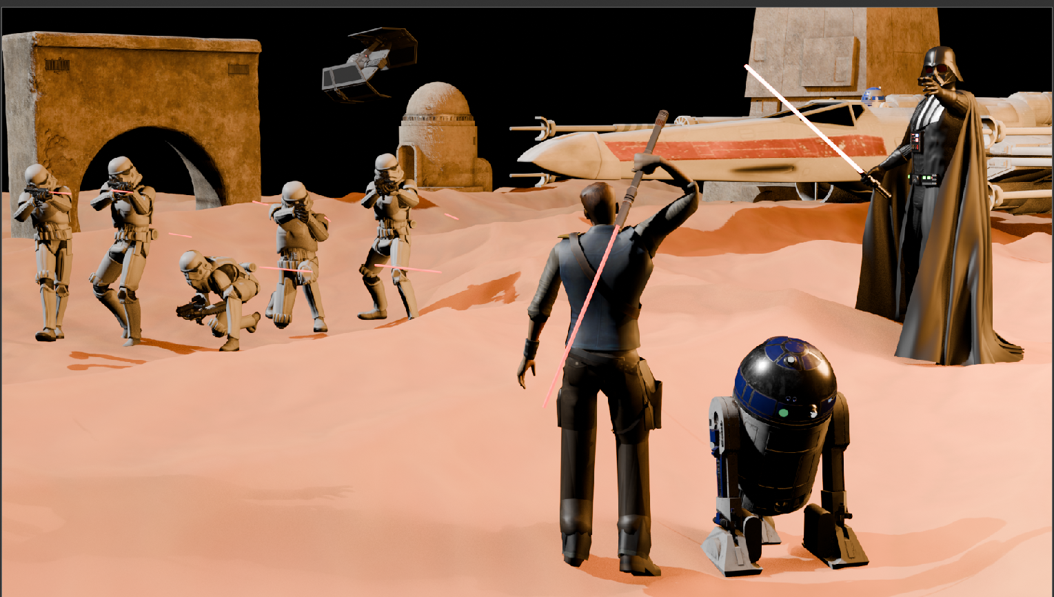 Early Daytime Scene with Darth Vader
