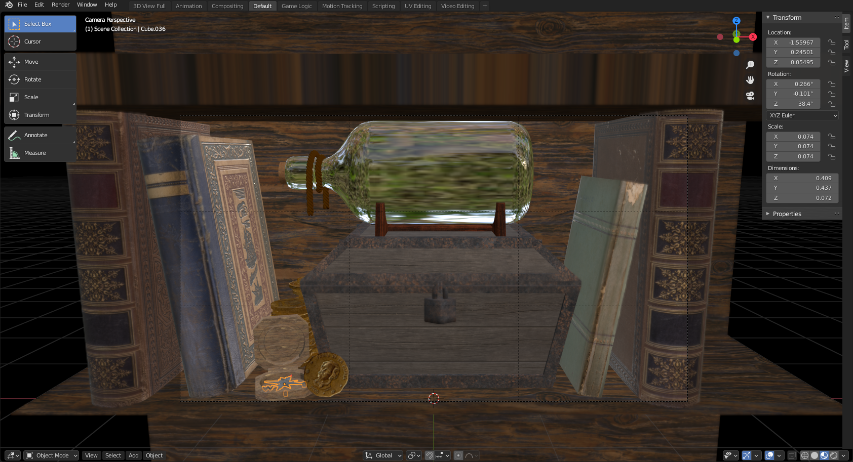 Material view of our scene