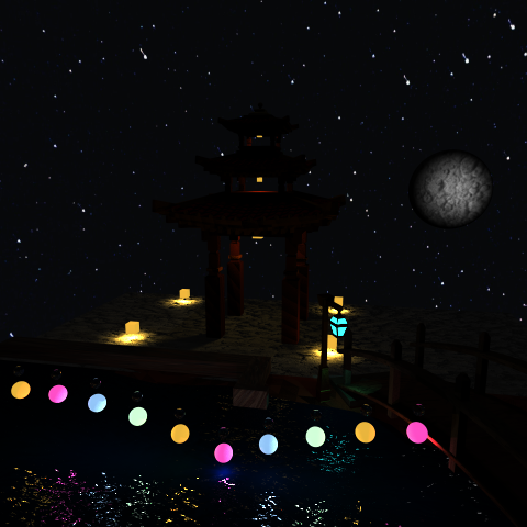 Lights by the Riverside