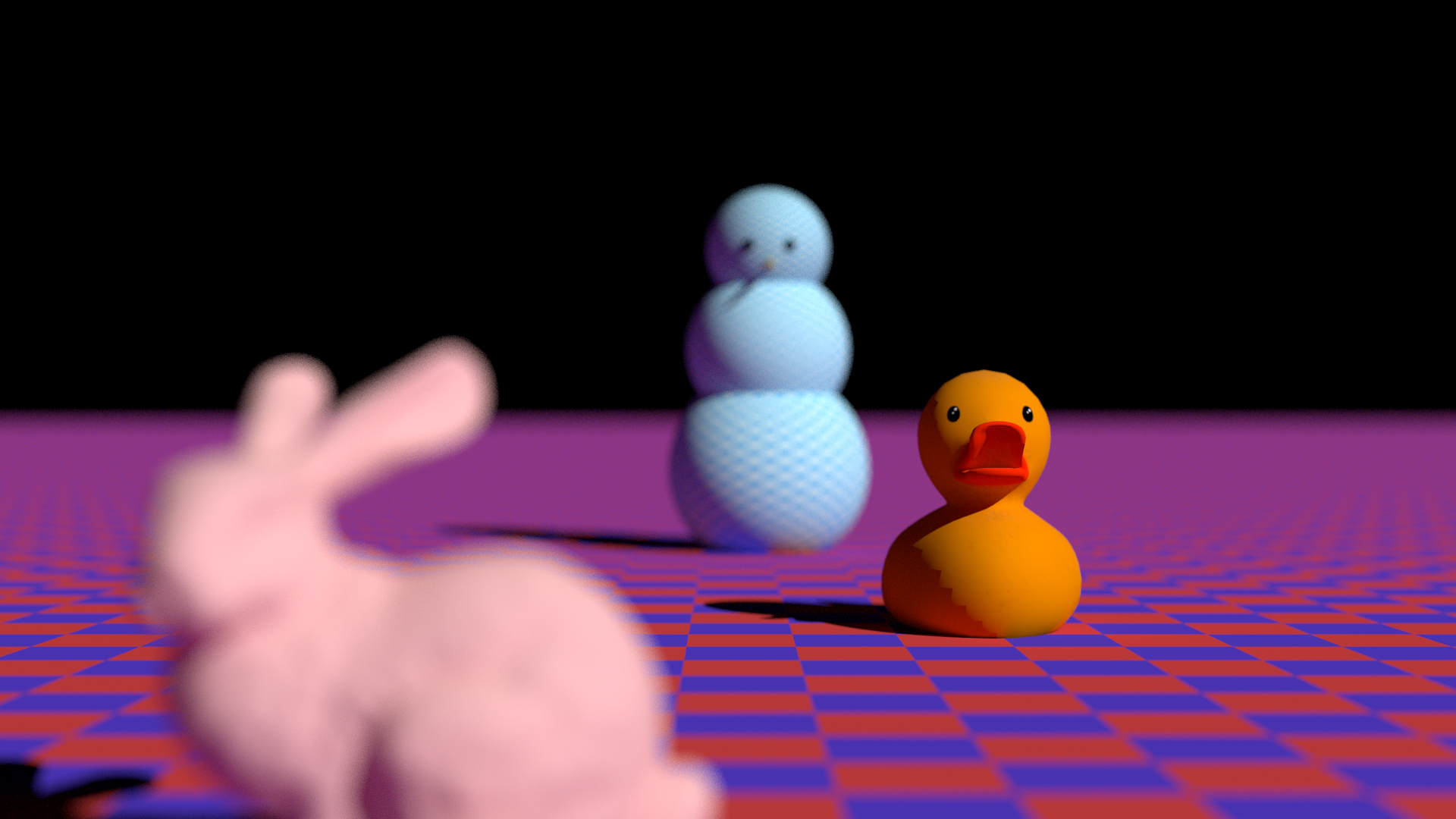 Example scene for the Thinlens camera