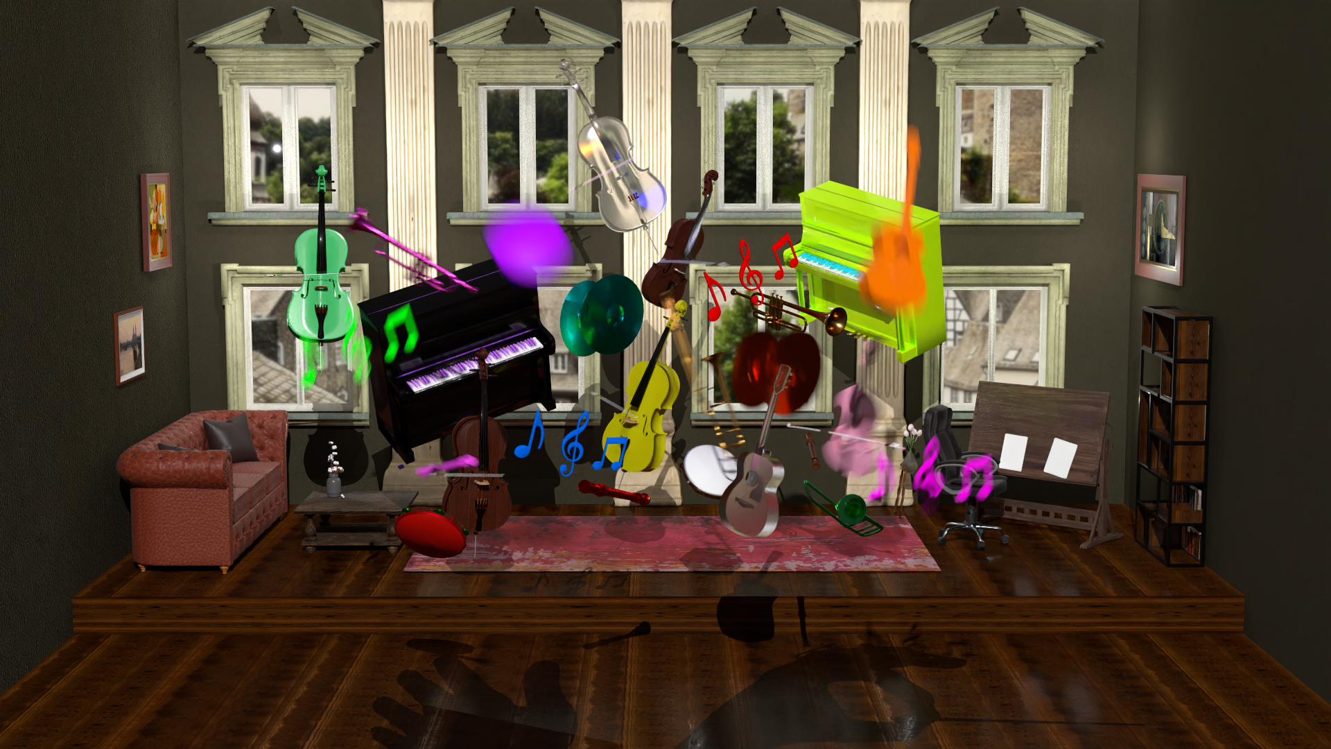 Disruptive Instruments Amidst Luminous Grand Atmosphere