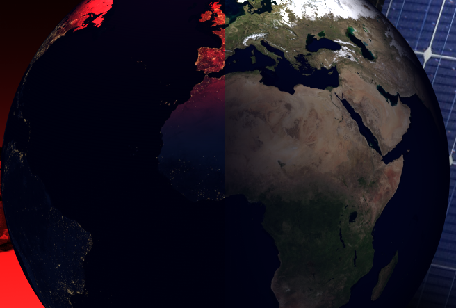 Zoom onto earth